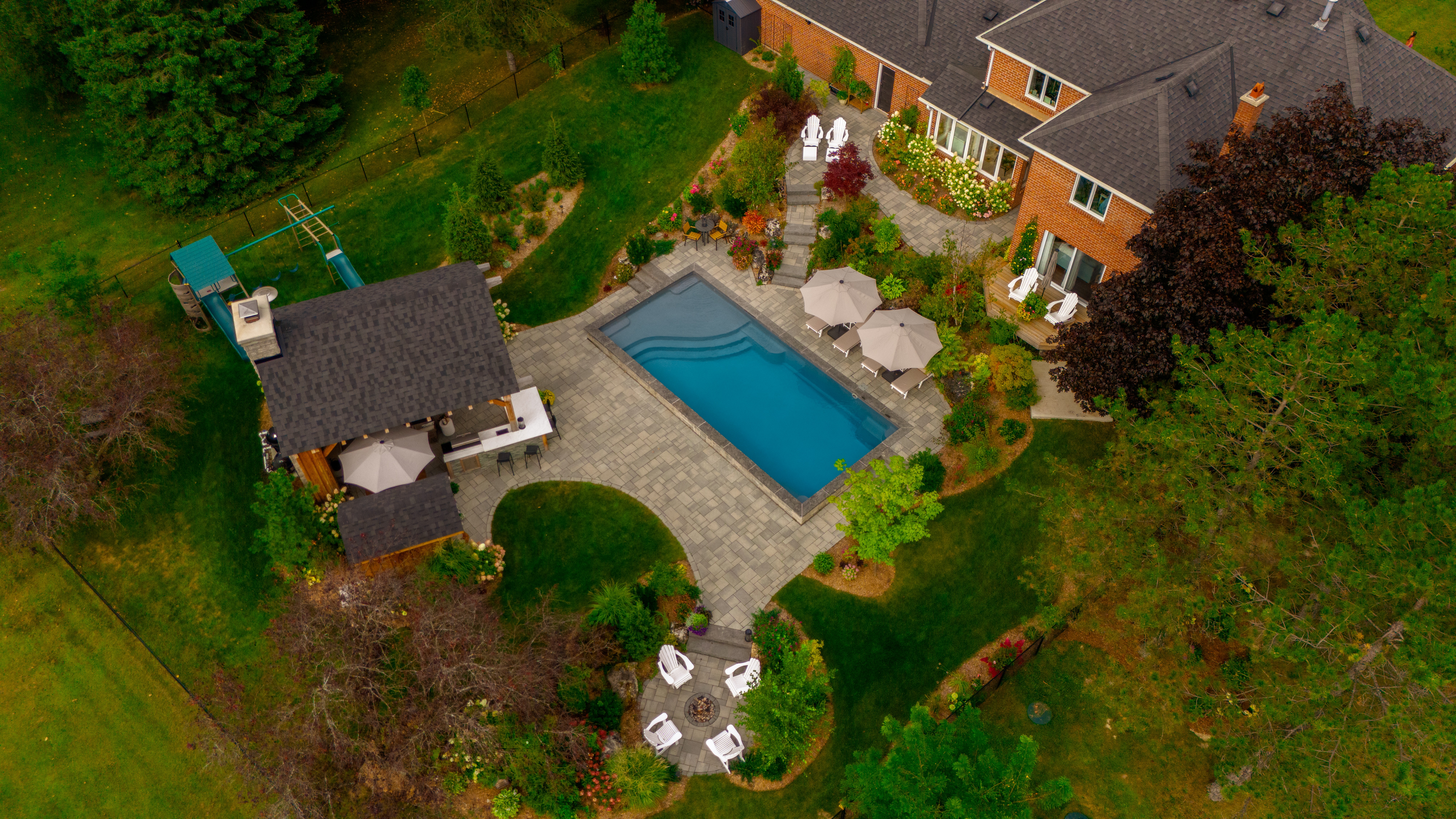 The Gathering Place by Headwaters Landscape Design & Construction — completed landscape view 4